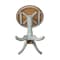 International Concepts Round 30 in Round Top Pedestal Table, Bar Height, Hickory/Stone, 30 W, 30 L, 41.1 in H, Wood K41-30RT-6B-2 - alternate 2